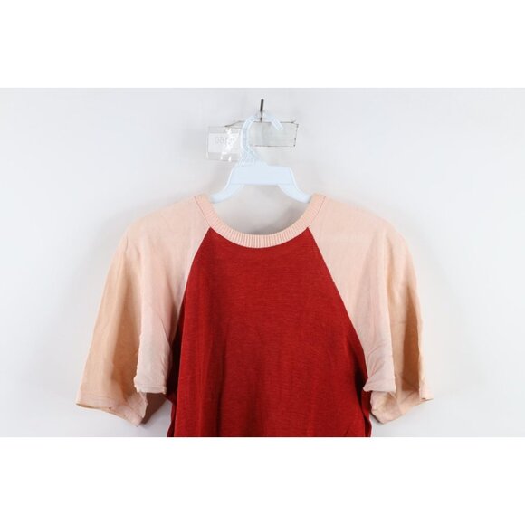 Vintage 40s 50s Mens Medium Distressed Rayon Knit Color Block Jersey T-Shirt USA - Picture 13 of 14